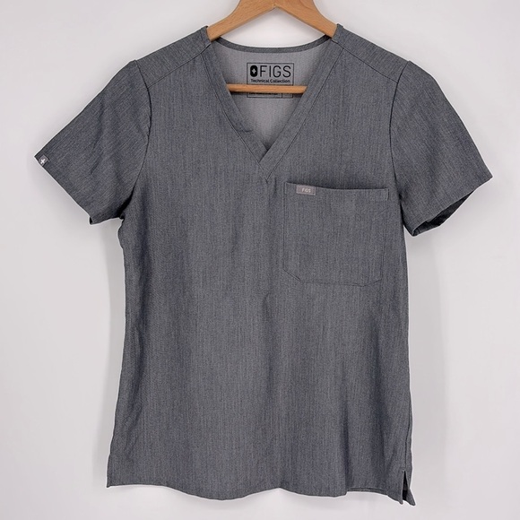 Figs Threads for Threads Caterina One Pocket Scrub Top Women’s Size XS in Gray - Picture 1 of 9